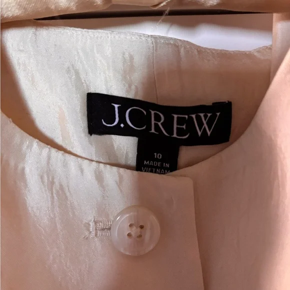 J Crew Essential Cutaway Vest top in textured satin - Picture 5 of 8